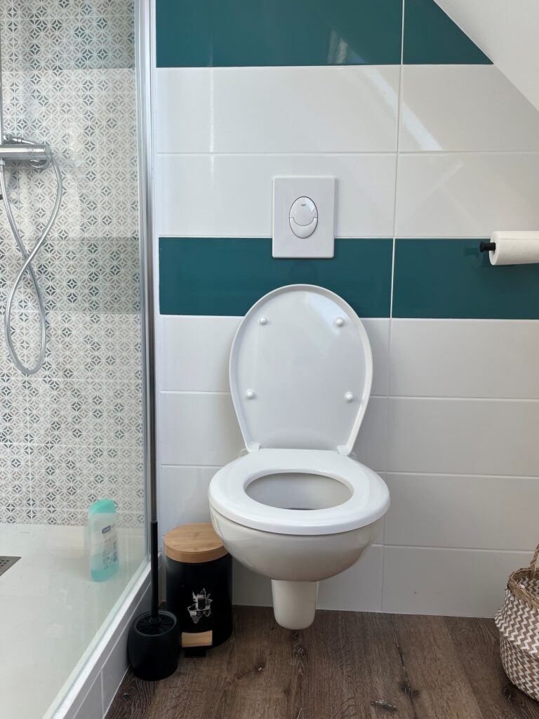 WC suspendu et douche italienne